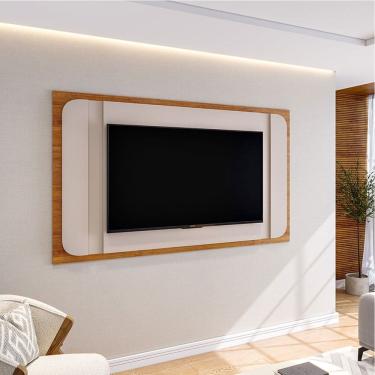 Imagem de Painel para TV Até 75 Polegadas Ares Marrom/Off White - Viero Móveis