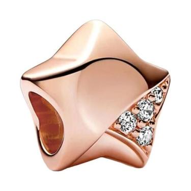 Imagem de Pingente De Coração, Estrela, Lua E Flor Em Ouro Rosê Para Pulseiras D