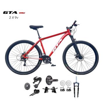 Imagem de Bicicleta Aro 29 Gta Start Aluminio Kit 2x9 Gta Sunrun K7 Garfo com Trava Freio Disco-Unissex