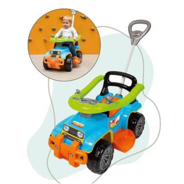 Imagem de Carrinho Infantil Quadriciclo Jip Jip Maral Colorido 2 em 1 com Empurr