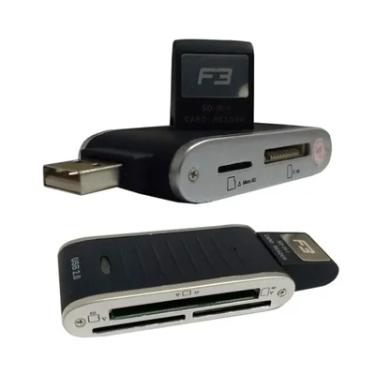 Imagem de Leitor De Cartao 15 Em 1 Usb 2.0 Preto Compact Flash  Micro Sd Xd Jc-lt2.0