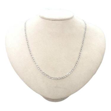 Imagem de Corrente Masculina Aço Inox Folheada Prata Ou Ouro 60 Cm 4mm - De Cast