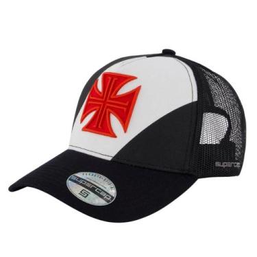 Imagem de Boné Supercap Vasco Trucker, Preto, Branco