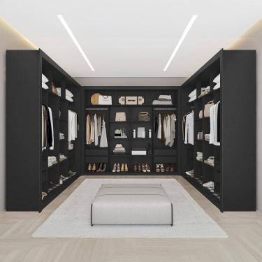Imagem de Guarda Roupa Closet Triplo NT6060 MDF Branco Amoudi Móveis