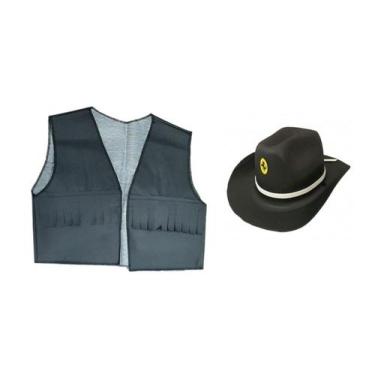 Imagem de Fantasia Colete Chapeu Infantil Country Cowboy Festa Junina - MC Prese