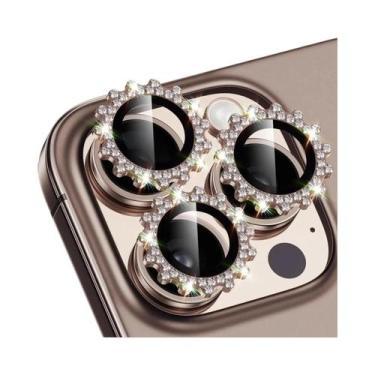 Imagem de Protetor De Lente De Câmera Em Vidro Com Engrenagem Metálica 3D Diaman