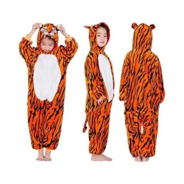 Imagem de Pijamas Kigurumi Para Crianças, Fantasia De Unicórnio, Tigre, Leão, Ra