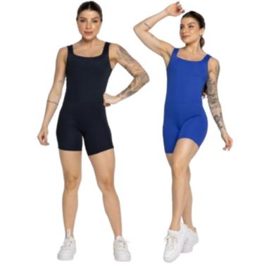 Imagem de KIT 2 Macaquinho Smart Serra e Mar Decote Em U Roupa Para Treino Academia Moda Fitness-...