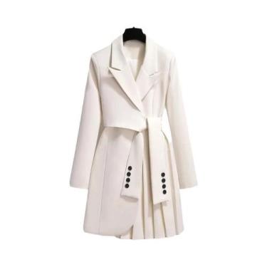 Imagem de Vestido Plissado De Manga Longa Para Mulheres, Moda Coreana, Cores Caq