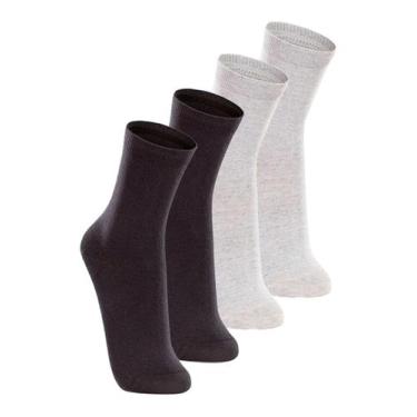 Imagem de Kit com 4 Pares de Meias Cano Longo Lupo 4575-088 Colorido, Preto