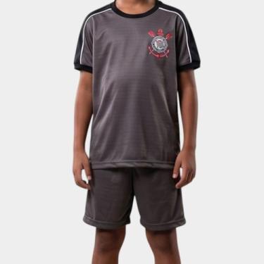 Imagem de Camiseta Infantil Corinthians Mito Menino - Cinza - 6, 6