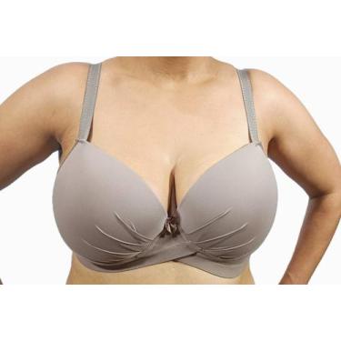 Imagem de Sutiã Plus Size Base (54-56) Cruzada Reforçado, Up., 54, Marrom