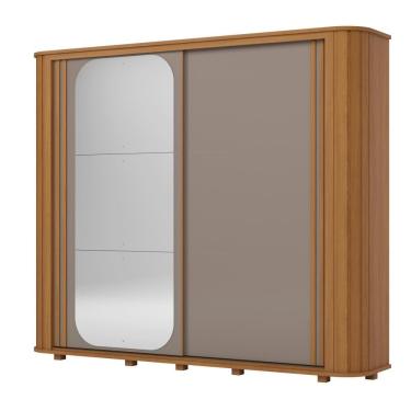 Imagem de Guarda Roupa Casal Mozzate 2 Portas 6 Gavetas Com Pés Inclusos D340 Cinamomo Off White...