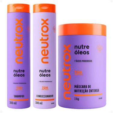 Imagem de Kit Neutrox Nutre Óleos: Shampoo, Condicionador 300ml e Máscara Capila