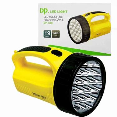 Imagem de Lanterna de Led com 19 leds Bateria longa duração Com Alça 2 Botões de