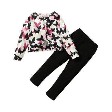 Imagem de Conjunto Infantil De 2 Peças Para Meninas De 1 a 6 Anos, Primavera E O