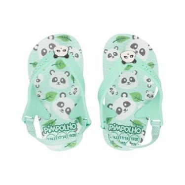 Imagem de Chinelo Bebê Infantil c/Elástico Pimpolho Tam 17 a 23, Panda, 19