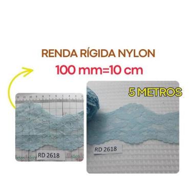 Imagem de Renda Rígida Poliamida 20mm 37mm 50mm 100mm Várias larguras Nylon RNyl