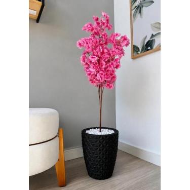 Imagem de Flor De Cerejeira Planta Artificial Com Vaso Arranjo Luxo - - PLANDEC