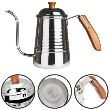 Imagem de Chaleira Pescoço de Ganso 700ml Profissional Fpro Bico Fino Inox com C