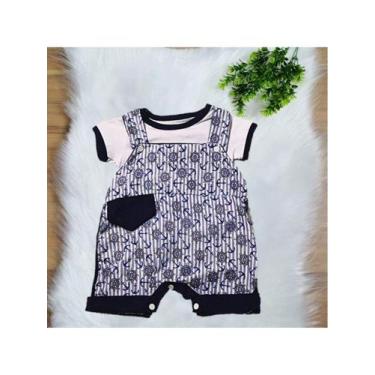 Imagem de Macacão Para Bebê Menino Com Suspensório Jardineira Calor Verão Infant