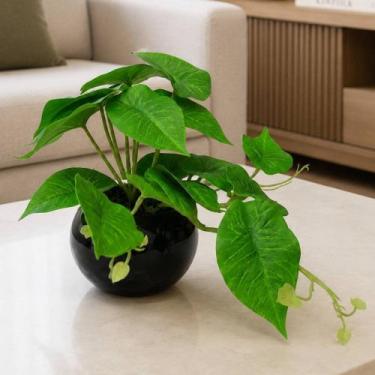 Imagem de Planta Artificial Jiboia Decoração Enfeite Vaso Arranjo Mesa - Genéric