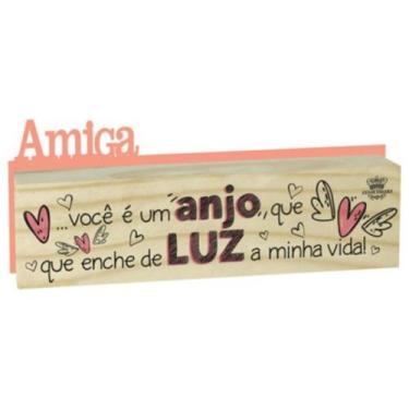 Imagem de Madeirinha Dupla Amiga...você É Um Anjo...7x19 P18861 Cor Verm - Zenir