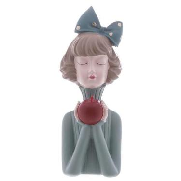 Imagem de Figura Decorativa Wolff Resina Boneca C/maça 9,5x9,5x23cm