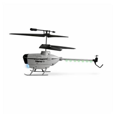 Imagem de Brinquedo Helicoptero de Controle Remoto Black Eagle Nano com Sensor Obstaculos e Luzes LED Cinza Draik