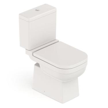 Imagem de Kit Bacia com Caixa Acoplada Assento Termofixo Elite Celite Bege/Beige