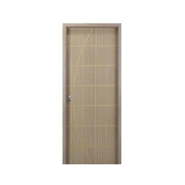 Imagem de Kit Porta de Madeira Decorada 215x84cm com Batente de MDF Ultra 10cm N