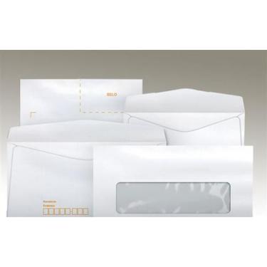 Imagem de Envelope Oficio 114x229 Branco Com Janela Sem Rpc Caixa Com 1000 Unida