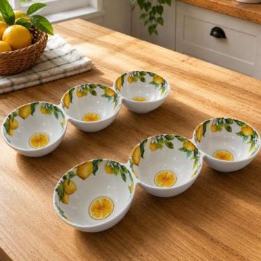 Imagem de Petisqueira C/3 Bowls Siciliana Redonda Em Melamina Kit 4pçs - Genéric
