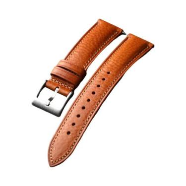 Imagem de Pulseira De Relógio De Couro Italiano Feita À Mão Com Liberação Rápida