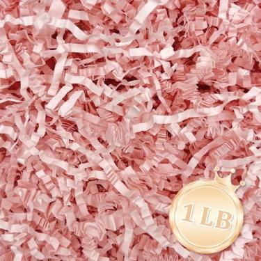 Imagem de Enchimento de trituração de papel cortado enrugado 454g rosa claro Zan