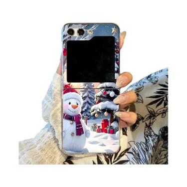 Imagem de Capa De Telefone Dura E Transparente Com Tema De Natal, Boneco De Neve