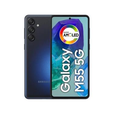 Imagem de Smartphone Samsung Galaxy M55 5G 256GB 8GB 6,7 OctaCore, 256GB, Azul E