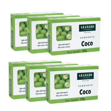 Imagem de Sabonete de Coco Granado kit C/6 Tira Oleosidade Pele Limpa