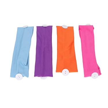 Imagem de Bandanas femininas, faixa de cabelo para corrida, elástica, elegante, absorvente de suor, 4 cores para maquiagem para esportes (TZ77-2 quatro pacotes)