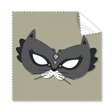 Imagem de Limpador de óculos de limpeza de tela de telefone com cabeça de gato preto Feliz Carnaval de Veneza, 5 peças