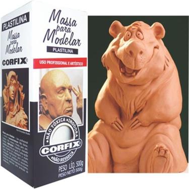 Imagem de Massa de Modelar Plastilina 500g Corfix - Amarelo Pele