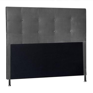 Imagem de Cabeceira Casal 1,40m Berlim Suede Cinza