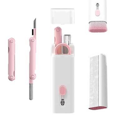 Imagem de Limpador de laptop, conjunto de limpeza de teclado 7 em 1, kit de limpeza de fone de ouvido para MacBook, tablet e escova de poeira de tela, incluindo varredura suave, deslize, caneta