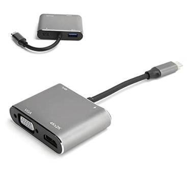 Imagem de Hub 4 polegadas, 1 tipo C para HD, interface multimídia VGA USB 3.0 USB-C Docking Station, conversor 4K 1080P USB-C