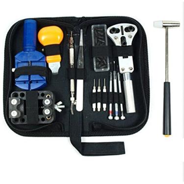 Imagem de Kit de ferramentas de reparo de relógios, kit de reparo de ferramentas para relógio e pulseira de elos, pinos de escorpião, cabeça de martelo, kit de reparo para ferramentas de reparo