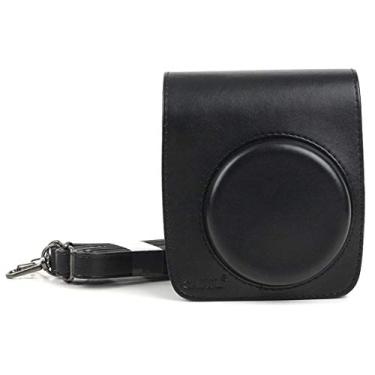 Imagem de HONGYAN capa da câmera Saco protetor de câmera de couro PU para Fujifilm Mini 90 câmera, com alça de ombro ajustável acessórios para câmera