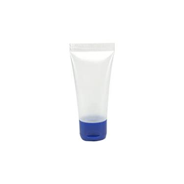 Imagem de BISNAGA PLÁSTICA TRANSPARENTE 20ML C/TAMPA FLIP TOP (50 PEÇAS) (Azul Escuro)