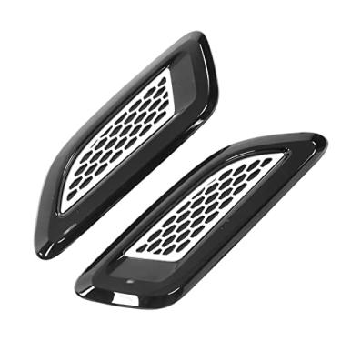 Imagem de Aramox Capa de saída de ar para capô apta para GR Supra A90 2019-2022, 2 peças de substituição de saída de ar do capô do motor do carro (preto e prata)