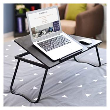 Imagem de YUHUAWF Mesa de computador ajustável mesa de laptop portátil dobrável suporte de laptop mesa mesa quarto bandeja de escritório em casa mesa mesa de estudo mesa de estudo mesa de estudo (cor: preto)
