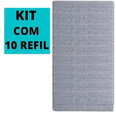 Imagem de Kit 10 Refil Microfibra Mop Flat Esfregão Boni - 123 Útil